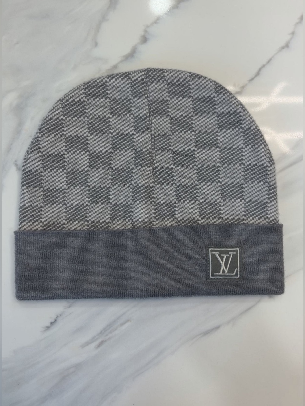 Louis Vuitton Petit Damier Graphite Beanie - Grey/Anthracite - 100% Wool